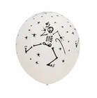Red star printed latex balloons for party decoration