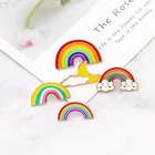 2019 Hot selling fashion creative cartoon enamel metal rainbow pin badge