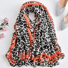 High Quality New Design Fashion Soft Silk Leopard Scarf Wholesale