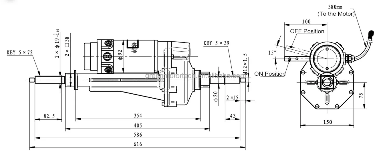 Model Hq005 600w Transaxle Electric Motor Transaxle Buy Electric