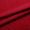 T/SP 4*2 rib red poly custom waffle knit rib double brushed fabric