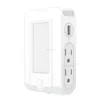 Sinohamm LED Night Light Plug in with 4 AC Outlets and 2 USB Ports, Dusk to Dawn Light Sensor, Nightlight with Switch Plate