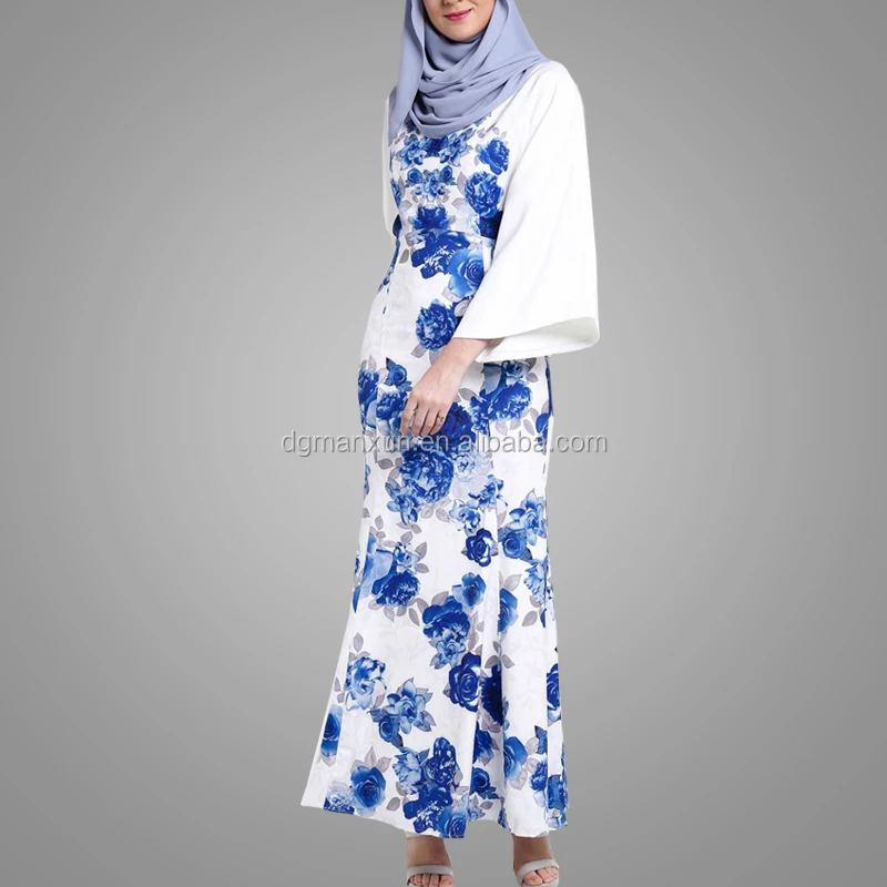 Latest Muslim Women Jubah Printing Long Dress Fashion Wholesale Dubai Abaya Muslimah New Style Jubah Abaya For Women (2).jpg