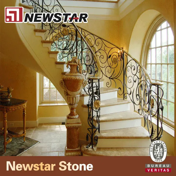 beige crema marfil marble staircase marble stone stair step for