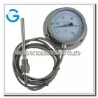 High quality 4 inch 100 mm dial stainless steel bottom connection type remote thermometer