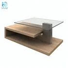 Modern Metal Tea Cafe Glass Coffee Table