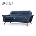 Modern Office Furniture cheap blue heated leather sofa
