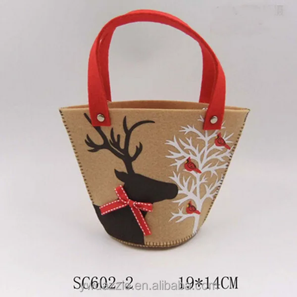 hot selling handmade promotional christmas felt bag for gift and