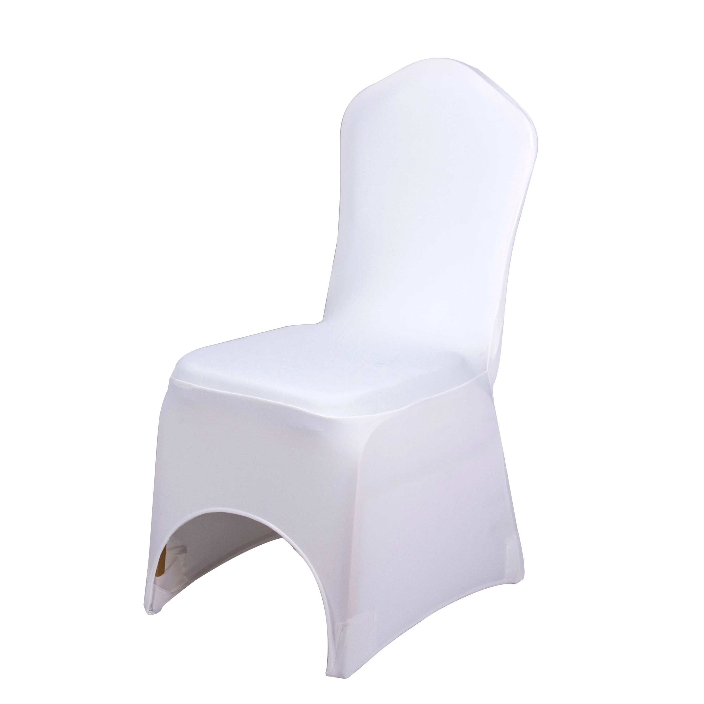 Cheap Moon White Spandex Chair Covers 