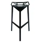 Modern classic outdoor chair one aluminum alloy 3 leg bar stool