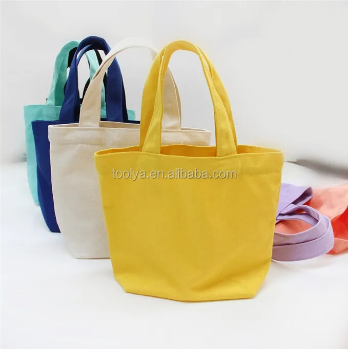 Customized Candy Color Cotton Canvas Tote Bag Wholesale Plain Canvas Beach Shopping Bag - Buy ...