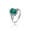 Free Sample Dropshipping Hot sale 925 sterling silver green agate ring wholesale