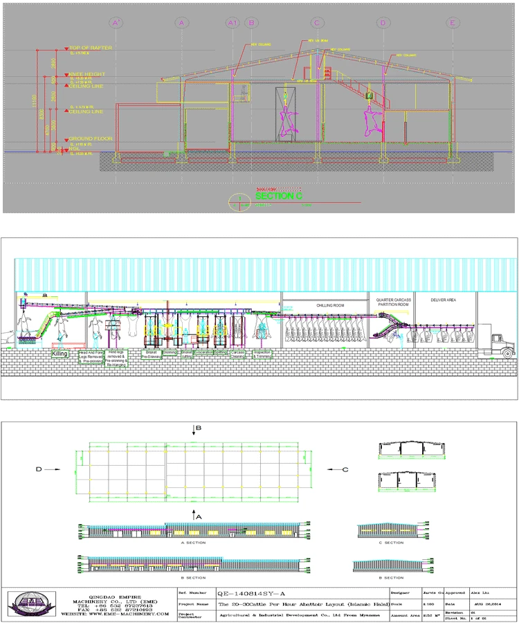 complete pig slaughter machine Pig Sliding Chute butchery equipment of pig slaughter house