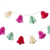 Colorful Bell shape Paper Honeycomb Garland for Wedding Stage Decorations