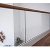 Interior aluminum wood glass railings with wood handrail/railings