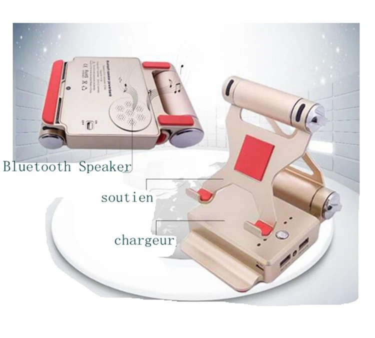 2018 New hot sell 5000 10000mah wholesale mini portable wireless mobile charger power bank with BT speaker and phone stand - ANKUX.COM
