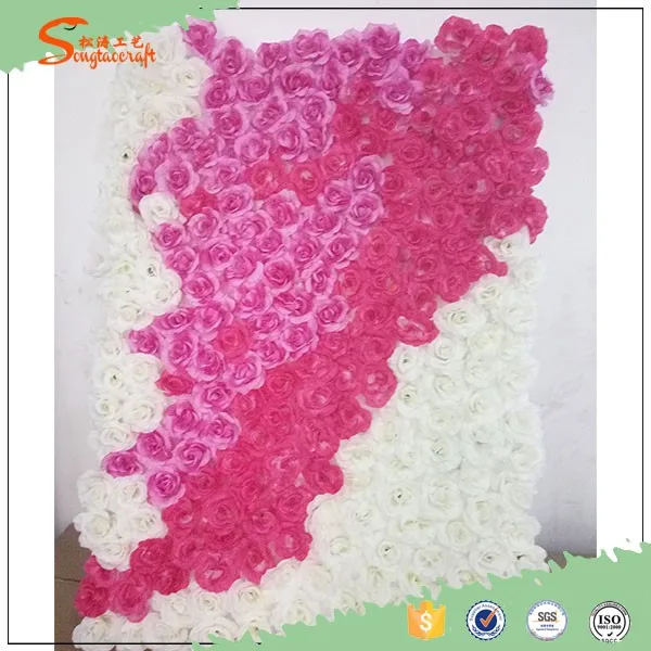 Artificial flower door for decorative artificial flower wall