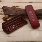 Custom logo rosewood ballpen roller pen set with box