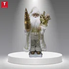 24 inches animated ivory santa claus for decoration
