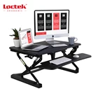 Loctek MT102M Standing Modern Desk Sit Stand Up Dual Monitor Office Height Adjustable Desk,Standing Desk Converter