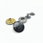 14MM black color spring snap button with shiny effect for baby jeans