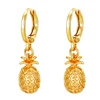 xuping special offer trendy lovely pineapple Thai Bangkok women earrings, cute girls fruit summer 24k gold drop earring