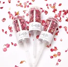 China Novelties Real Dried Rose Petal Biodegradable Confetti Wedding Push Pop Confetti Cannon