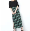 Ladies check vintage clothing long casual skirts