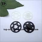 Hide button plastic snap button with two parts for clothing