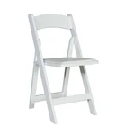 White Chairs Folding Wedding Chairs Wholesale Wedding Decoration Use Resin White Folding Chairs