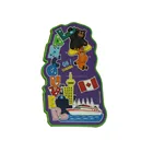 Manufacturer customize soft pvc silicone rubber world city fridge magnet