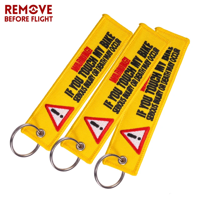 Keychain key ring Biker tag car warning removing safety rocket r1 