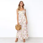 Summer Chiffon Off Shoulder Sleeveless Long Loose Women Jumpsuit