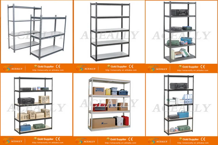 Steel boltless rack shelving
