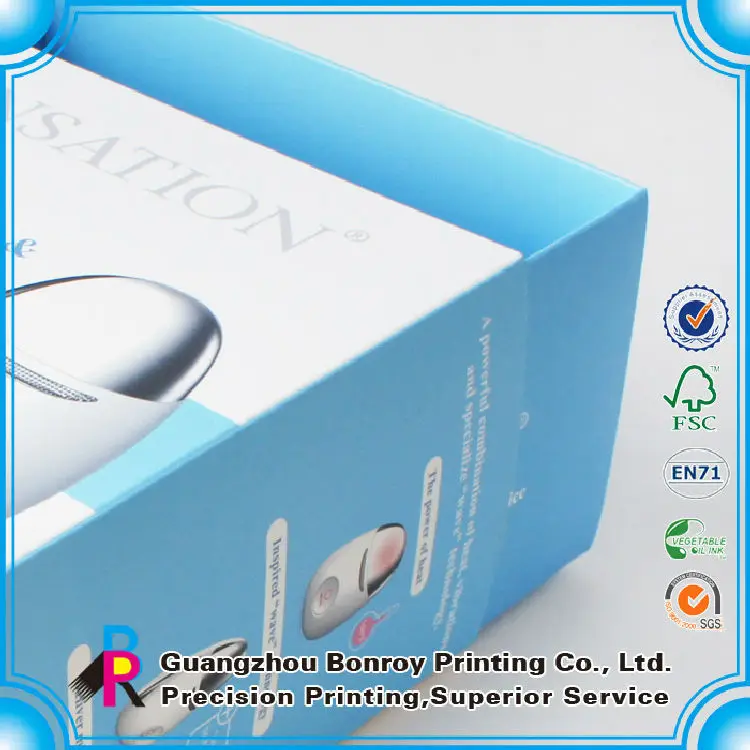 customized coated one side c1s art paper drawer box collapsible