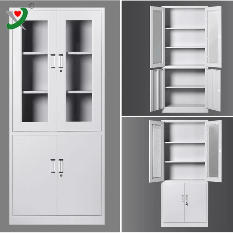 Factory directly selling Garage storage cabinet Glass Steel Swing Roll door Filling cabinet