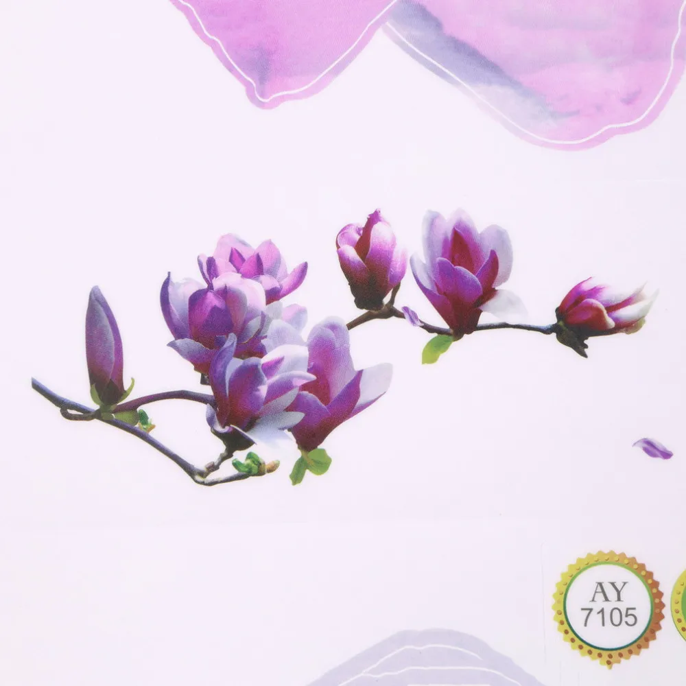 2016 Hot Sale Exquisite Elegant Magnolia Flowers Removable Art Vinyl Mural TV Backdrop Home Room Decor Wall Stickers