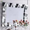 3D Sunburst Large Silver Frame Rectangular Modern New Glass Bedroom Wall Mirror