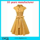 Women's 1950s Cap Sleeve Swing Vintage Party Dresses Multi Colored Midi Dresses