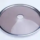 P Type brown tempered glass lid with big hole