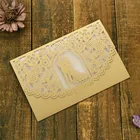 Laser Cut Wedding Invitations Card Hollow Bride Greeting Cards for Wedding Bridal Birthday Baby Shower Supplies