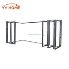 YY Home high quality glass partitions exterior glass bi folding sliding door AS 2047