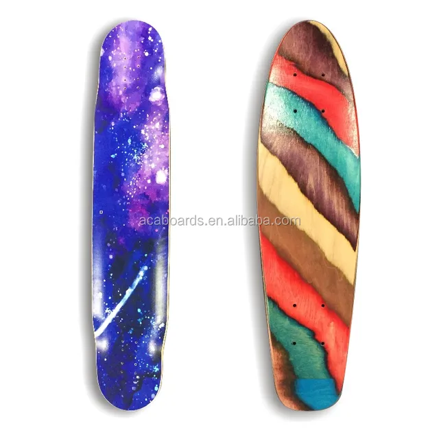 Long board Type and 100% 10 ply Canadian Maple Wooden Longboard deck