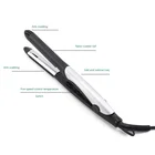 2017 titanium stainless steel plates hair straighteners 240v flat iron with 360 degree swivel power cable
