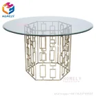 Stainless steel modern marble restaurant dinning table for sale