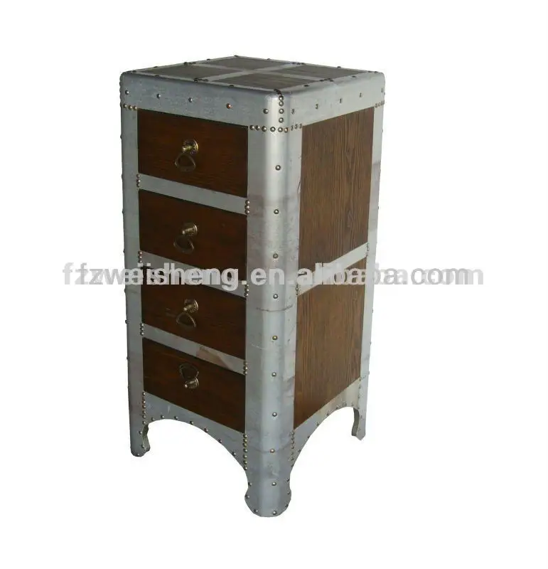 Antique 4 Drawer Narrow Chest Industry Style Chest Of Drawers