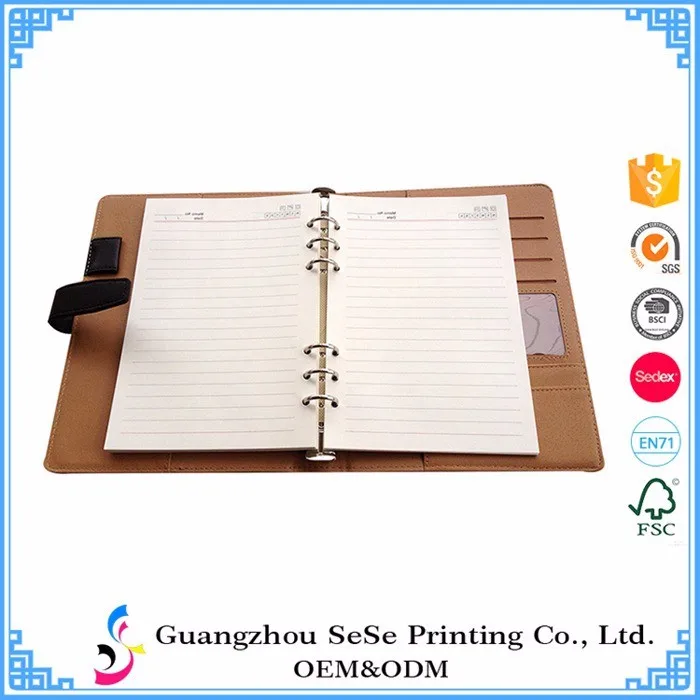 custom logo business meeting organizer 2017 a4 notebooks for