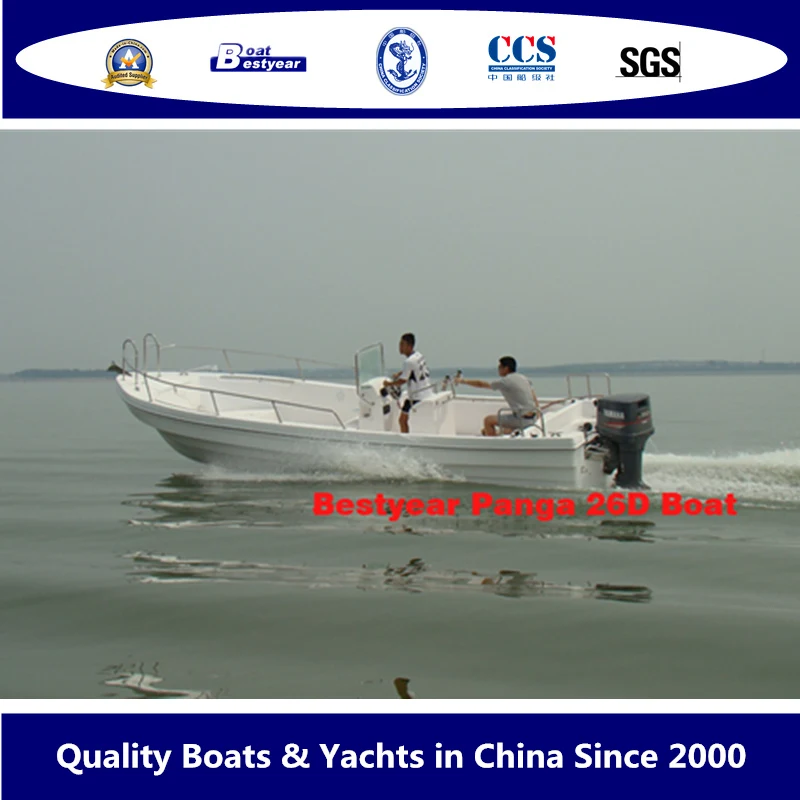 2015 new model 26D fiberglass luxury Panga fishing boat for sale