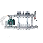 brass water manifold with water pump for floor heating system