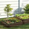 Beautiful Wood plastic composite flower pots garden box for outdoor